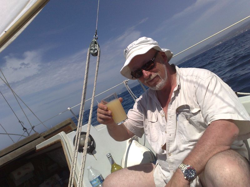 Les on boat with pastis