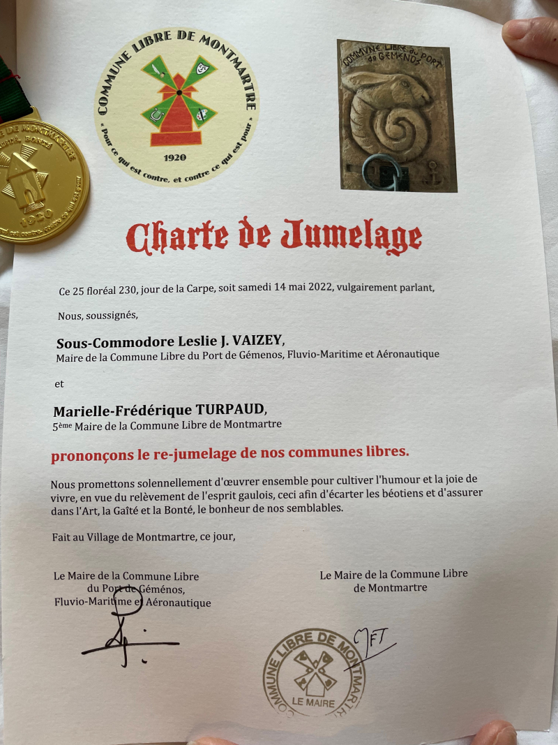 Certificat de jumelage 